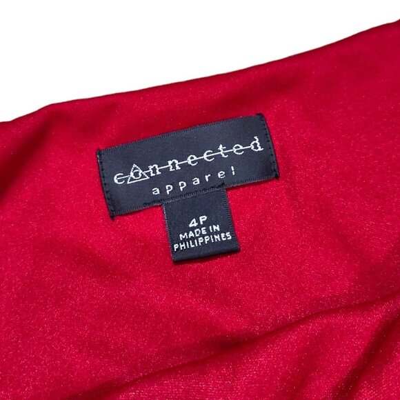 90s Vintage Black and Red Square Neck Mini Dress - Picture 4 of 4